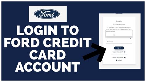 ford credit login to account manager